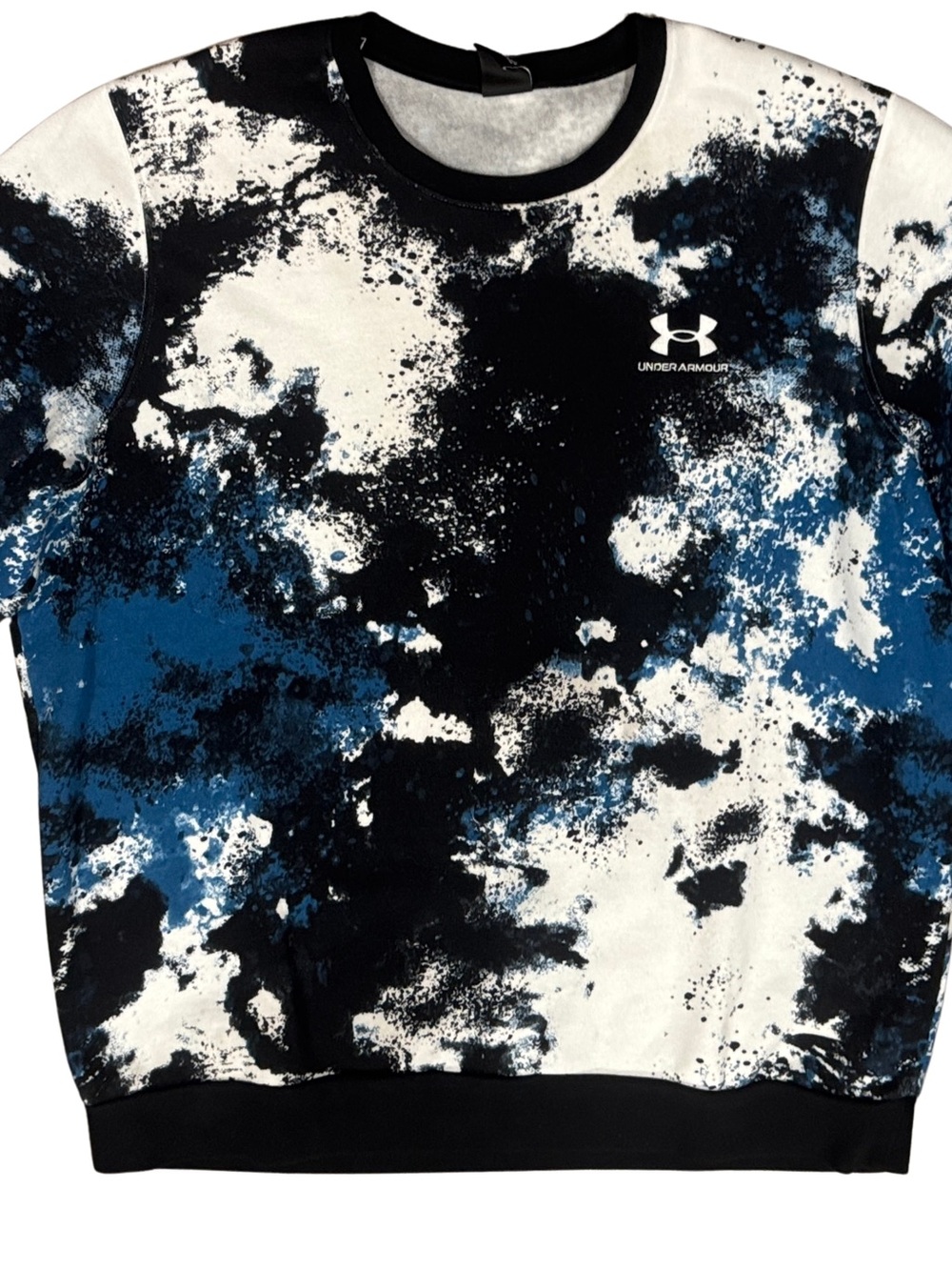 Under Armour Black White Teal Crewneck Sweatshirt